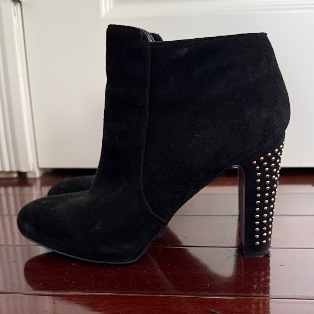 Nine West Black Studded Heeled Boots